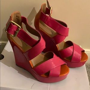 Pink and Orange Wedges